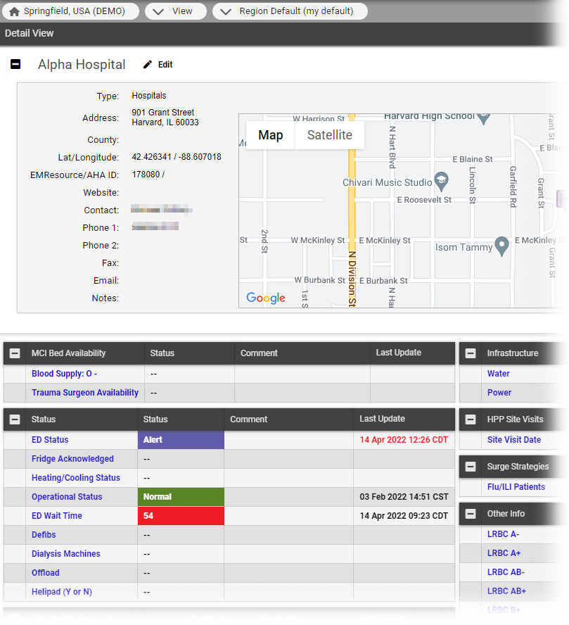 EMResource Resource Detail View
